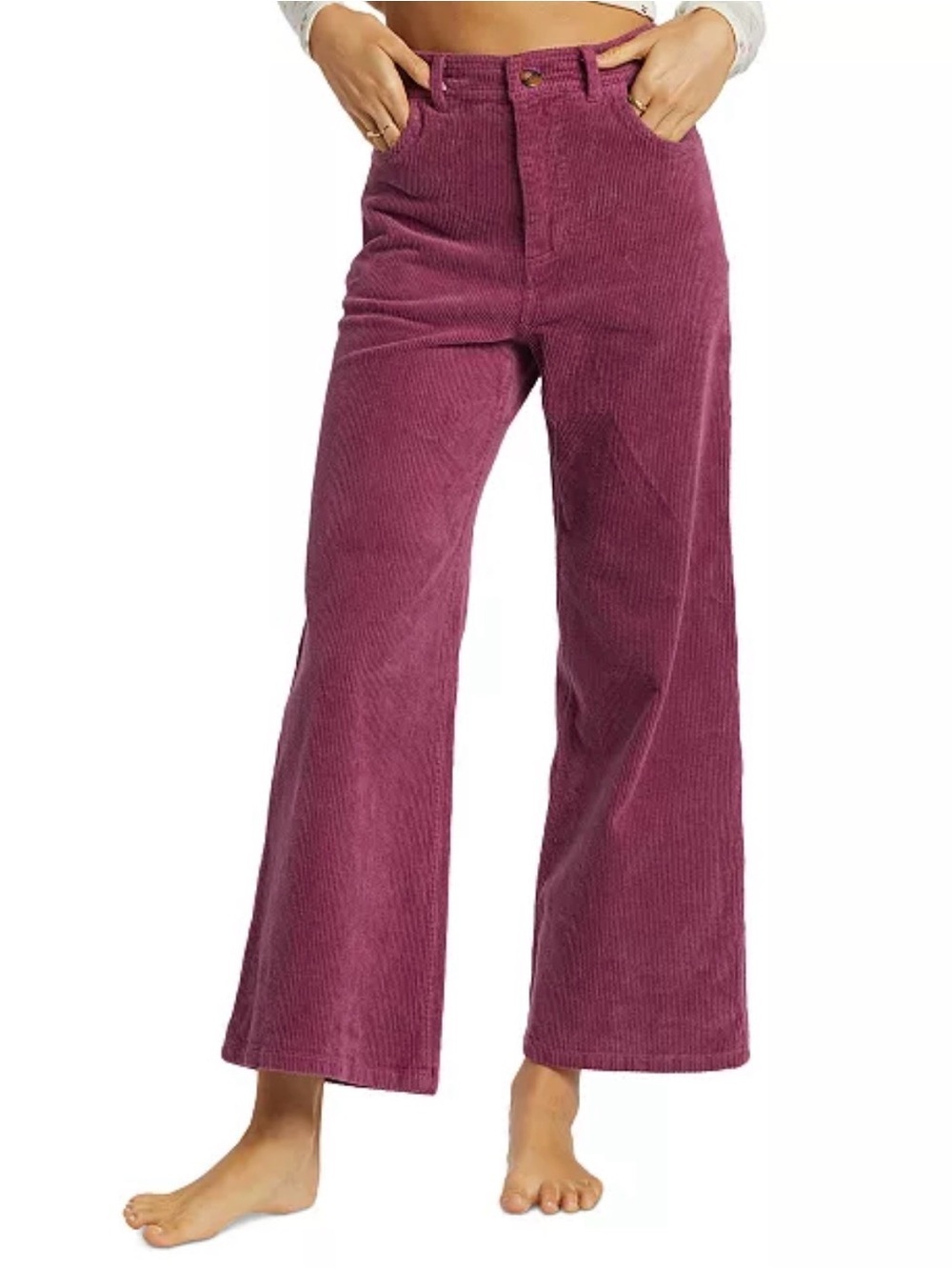 Billabong Be Free Corduroy Pants Size 24 Purple